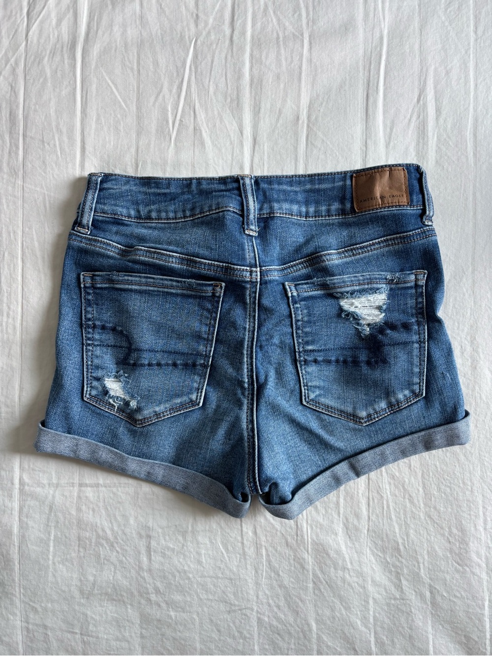 BUNDLE 3 American Eagle Stretch High Waist Denim Shorts US 4 - Picture 9 of 9